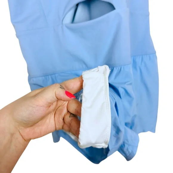 Free People Movement Righteous Runsie Pull On Athleisue Gym Workout Romper Blue - Picture 12 of 16